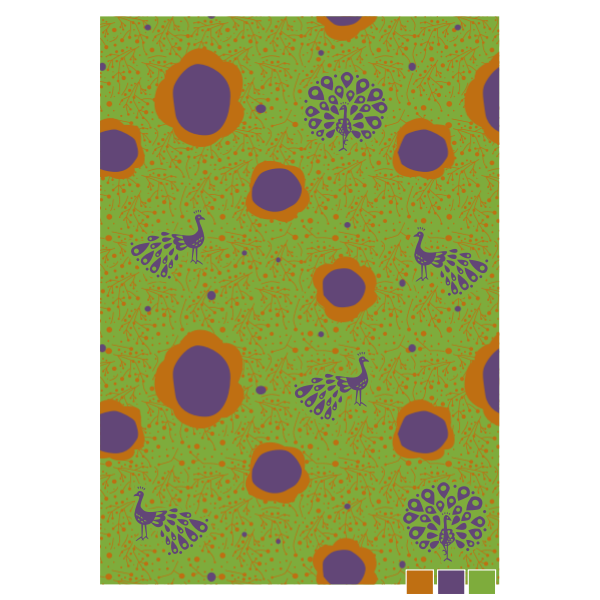 SVG Peacock on a pattern