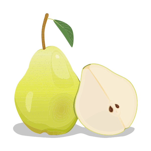 SVG Pear half