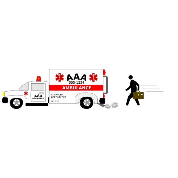 SVG Pedestrian Ambulance Chaser -framed