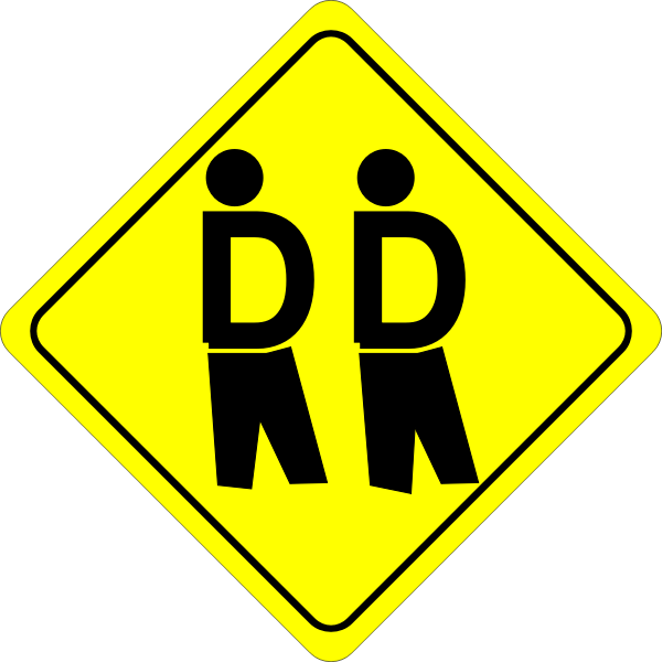 SVG pedestrian parodies caution
