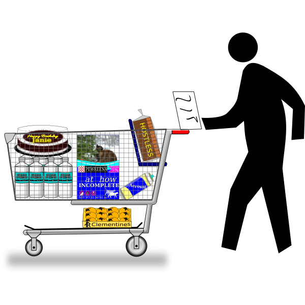 SVG Pedestrian shopping