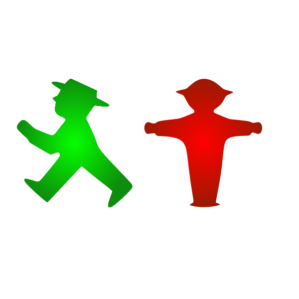 SVG Pedestrian traffic light