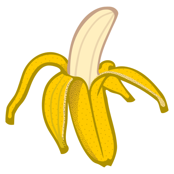 SVG Peeled banana