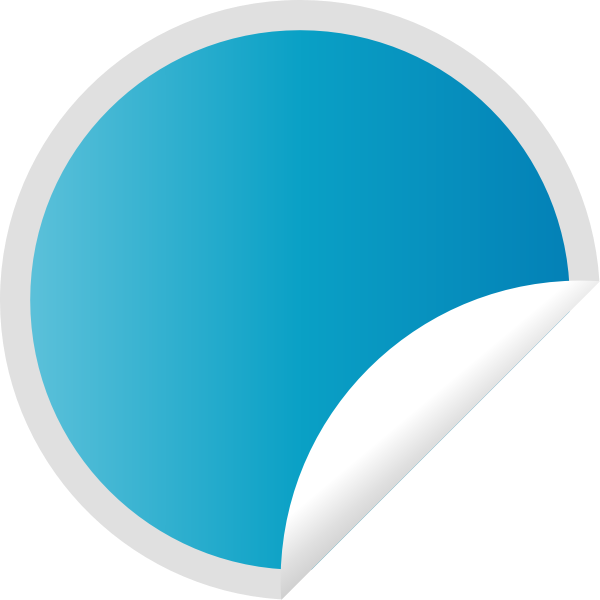 SVG Peeling Blue Sticker