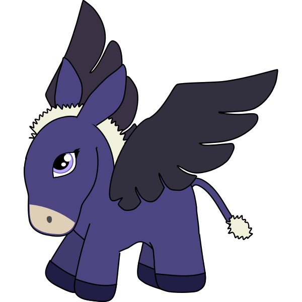 SVG Pegasus donkey vector image
