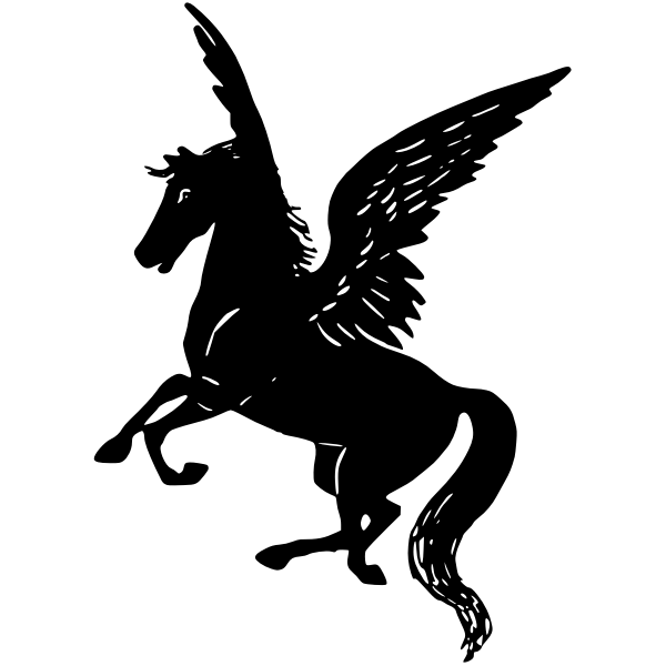 SVG Pegasus silhouette