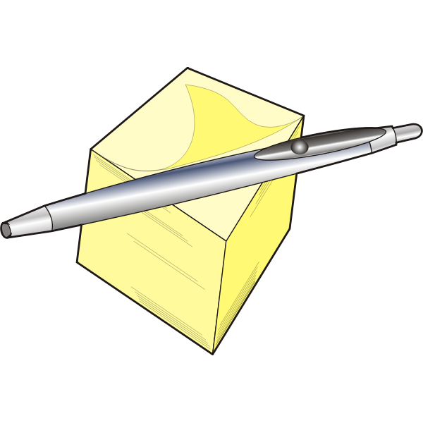 SVG Pen and notepad vector drawing