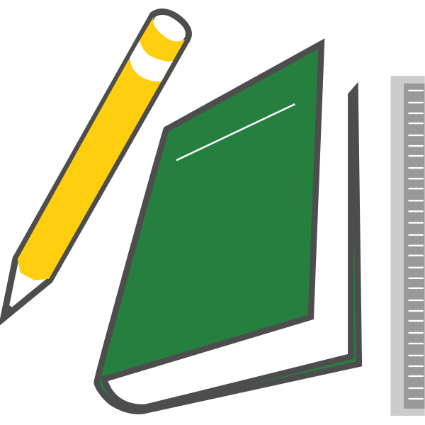 SVG Pen notebook and ruler vector image