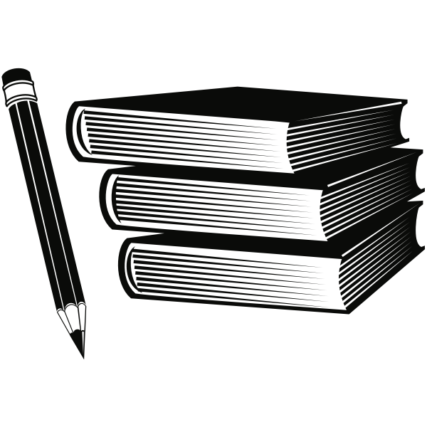 SVG Pencil and books
