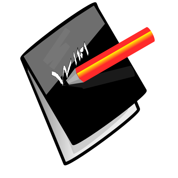 SVG Pencil and note pad vector image