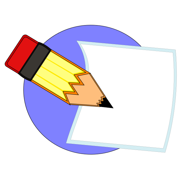 SVG Pencil and paper vector icon