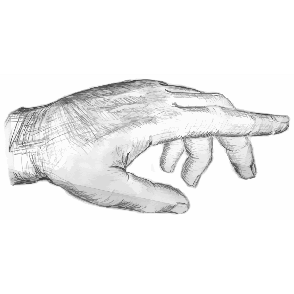 SVG Pencil drawing of a man039s hand