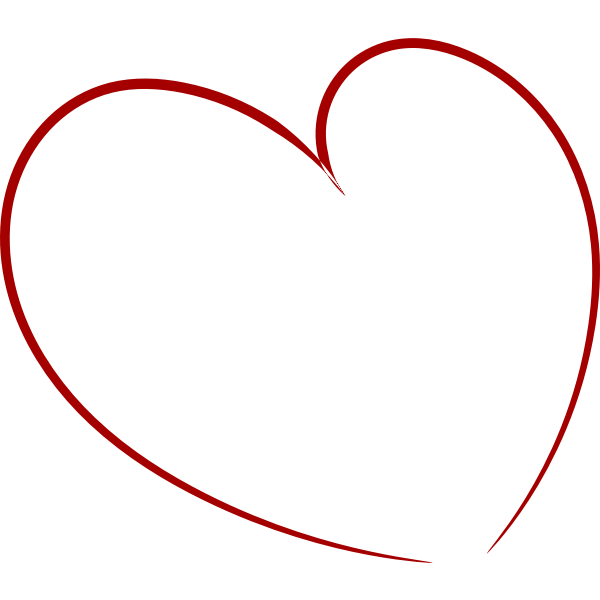 SVG Pencil drawn heart vector clip art