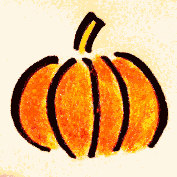 SVG Pencil drawn pumpkin vector image