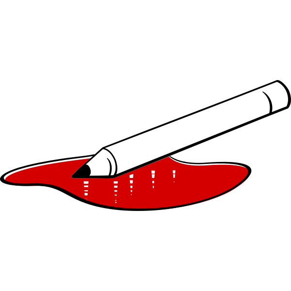 SVG Pencil in blood vector image