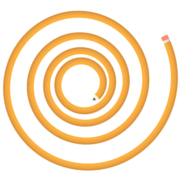 SVG Pencil spiral