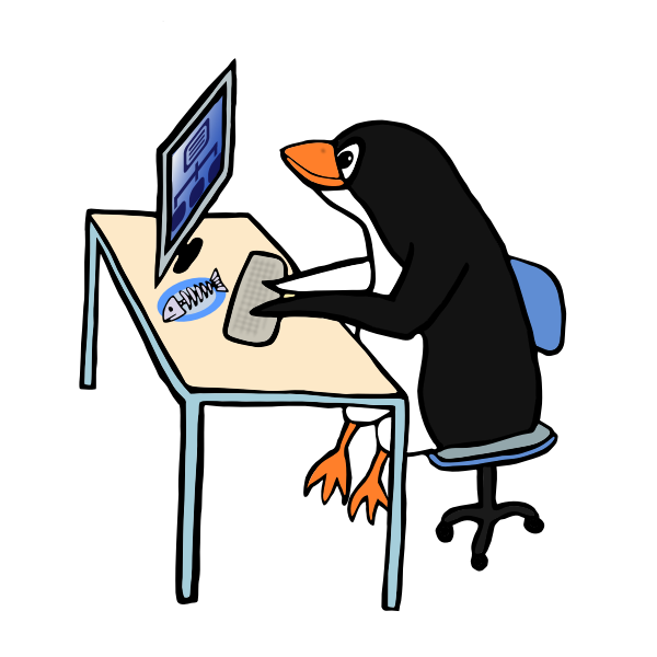 SVG Penguin admin vector illustration