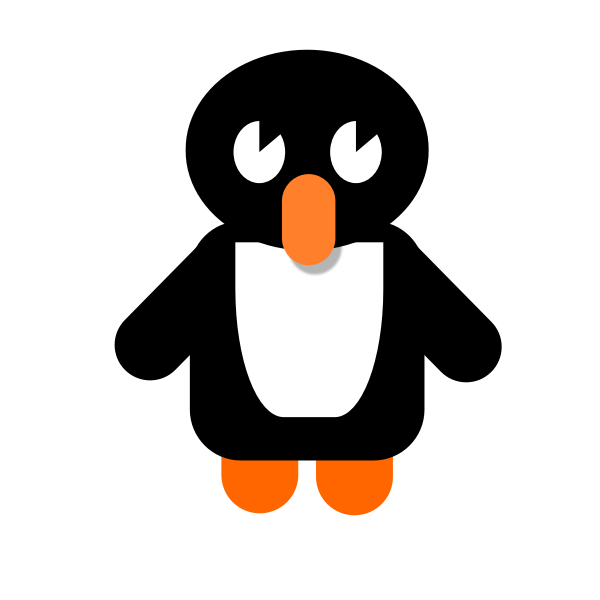 SVG Penguin cartoon style illustration