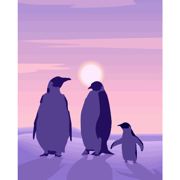 SVG Penguin family