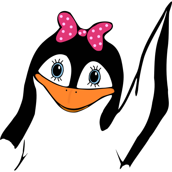 SVG Penguin girl