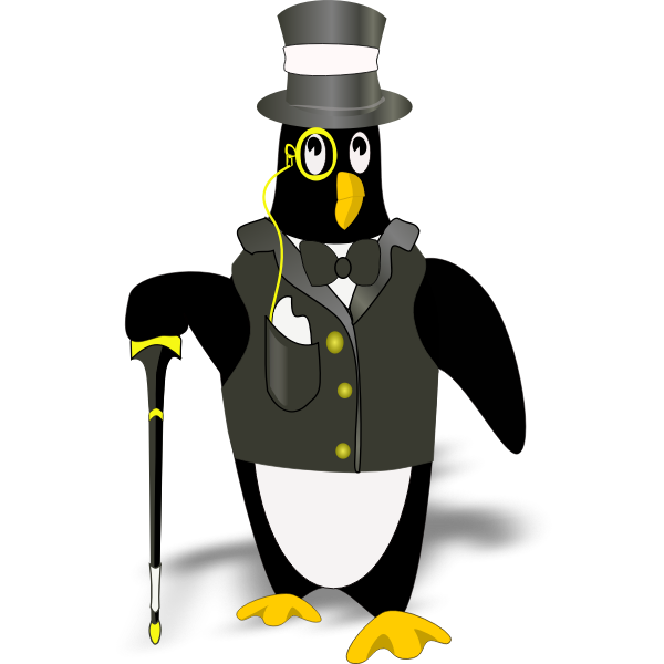 SVG Penguin in tux