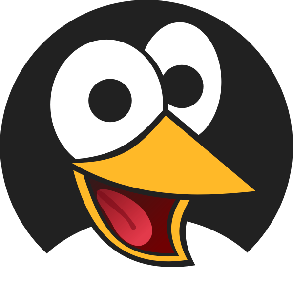 SVG Penguin laughing vector graphics