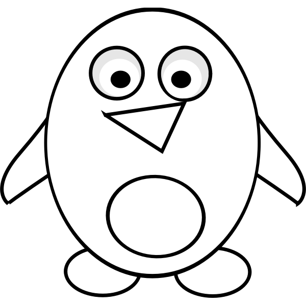 SVG Penguin Line Art