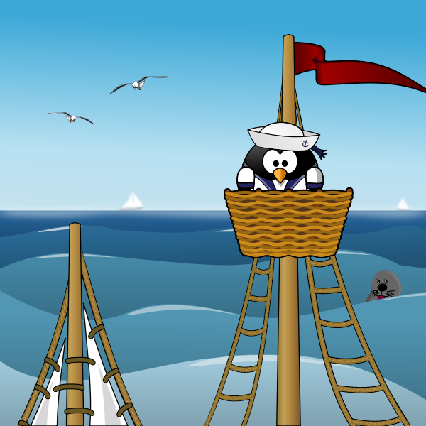 SVG Penguin sailor