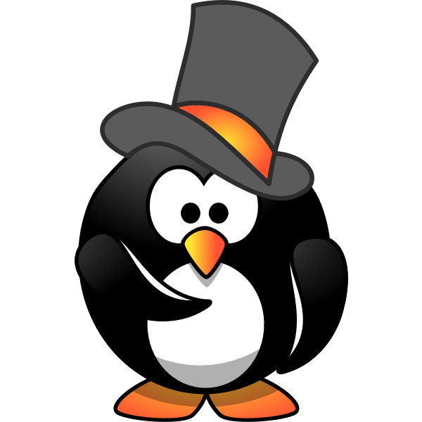 SVG Penguin Top Hat Wants You