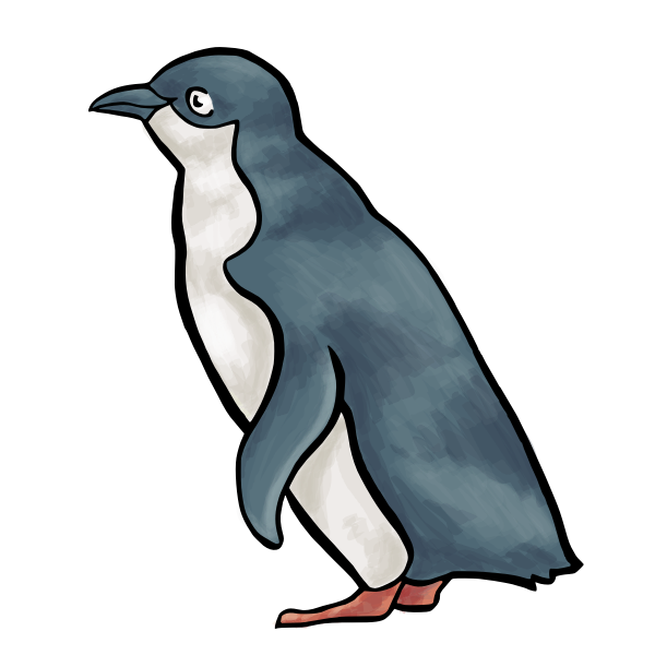 SVG Penguin vector drawing