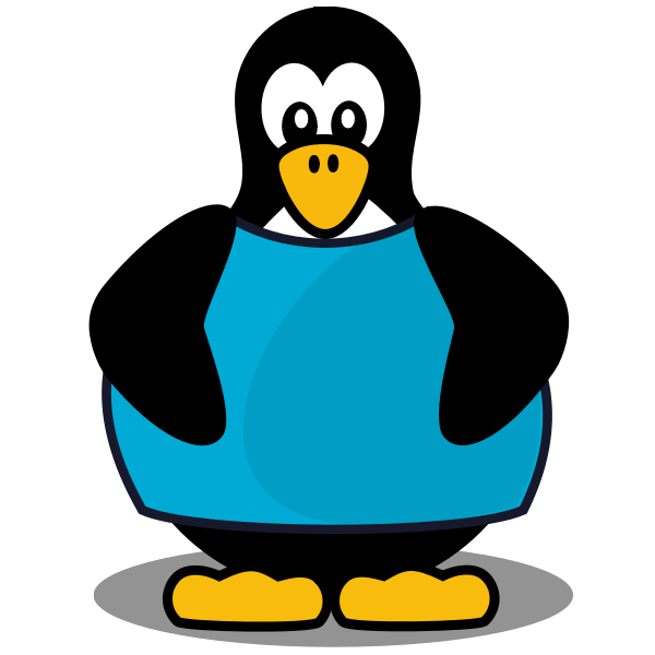 SVG Penguin with a shirt vector