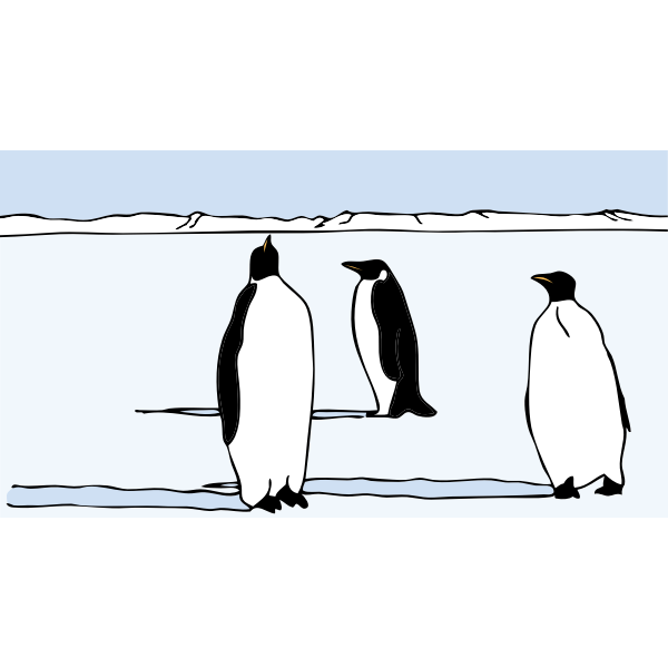 SVG Penguins vector illustration