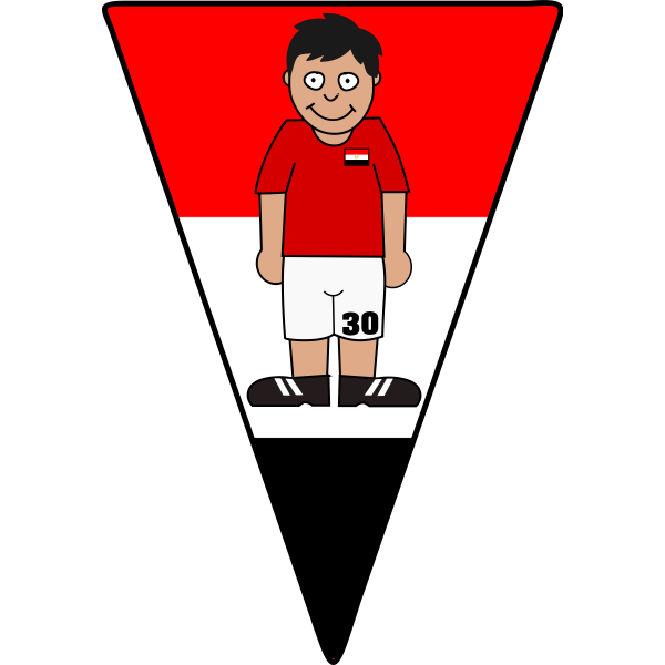 SVG Pennant with Egyptian soccer player