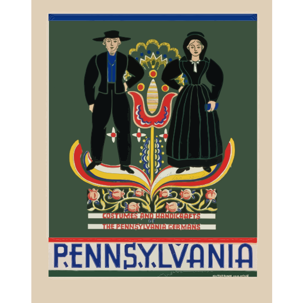 SVG Pennsylvania travel poster