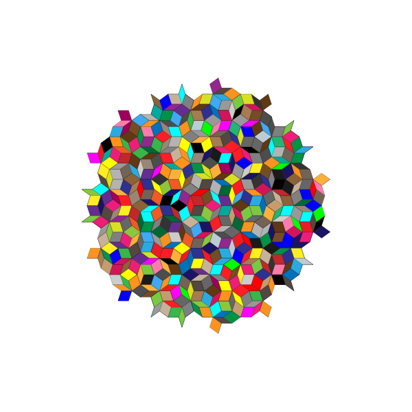 SVG Penrose Tiles Colorful