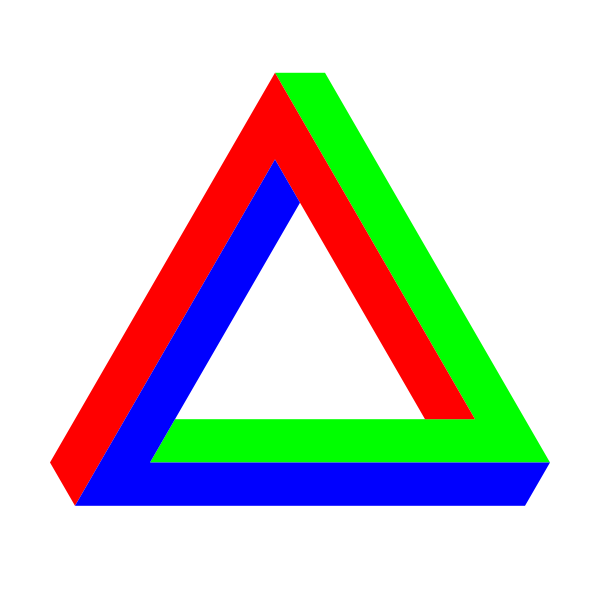 SVG Penrose Triangle RGB