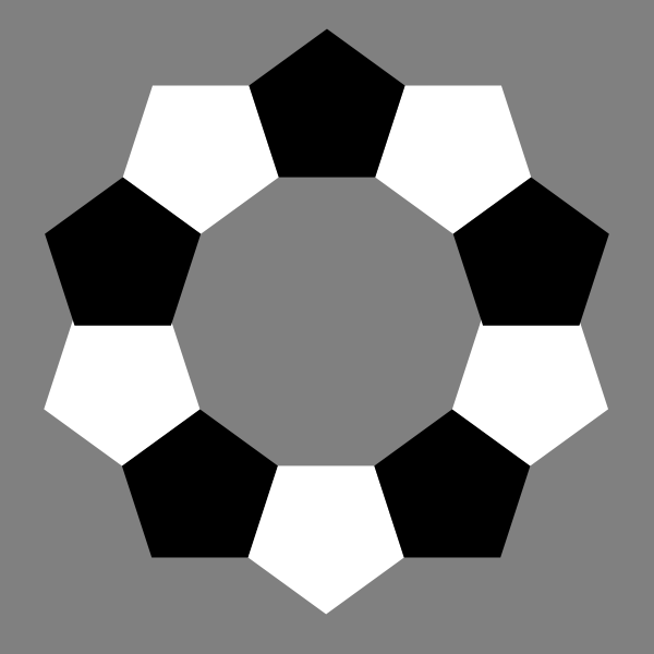 SVG Pentagons decagram plain