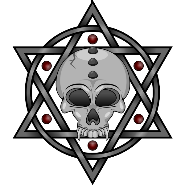 SVG Pentagram and skull