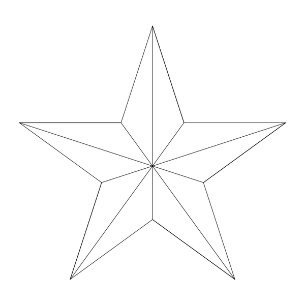 SVG Pentagram star outline art