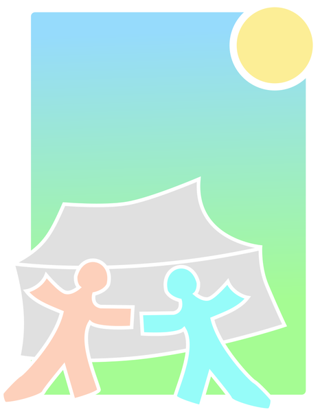SVG People around a tent