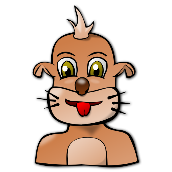 SVG People faces dog