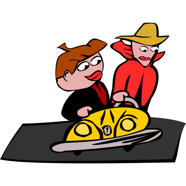 SVG People in a car