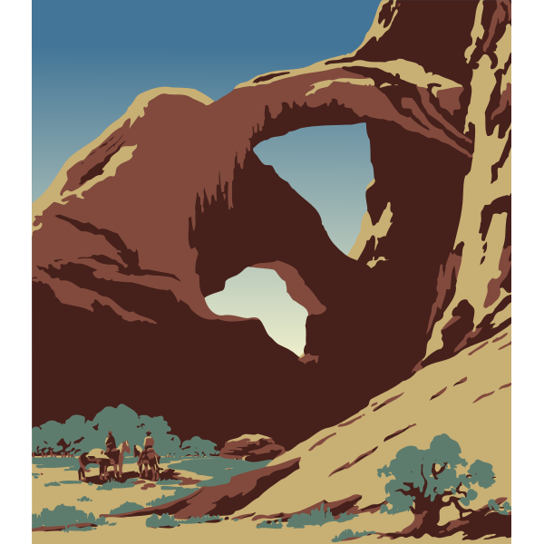 SVG People in desert