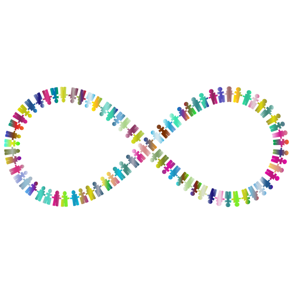 SVG People puzzle colorful infinity