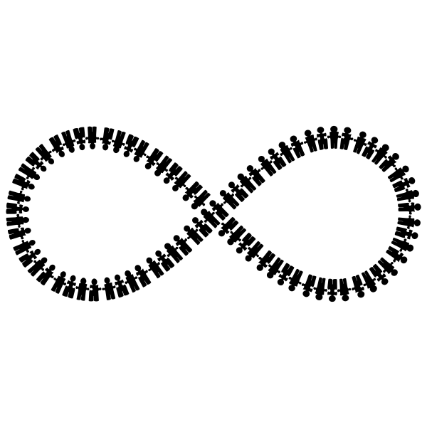 SVG People puzzle infinity