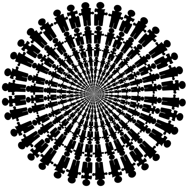 SVG People puzzle vortex