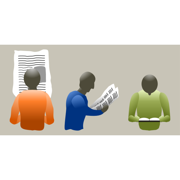 SVG People reading