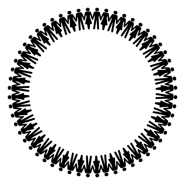 SVG People039s circle silhouette
