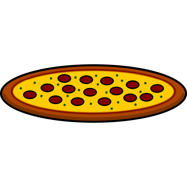 SVG Pepperoni pizza illustration