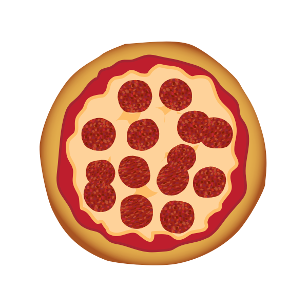 SVG Pepperoni pizza vector illustration